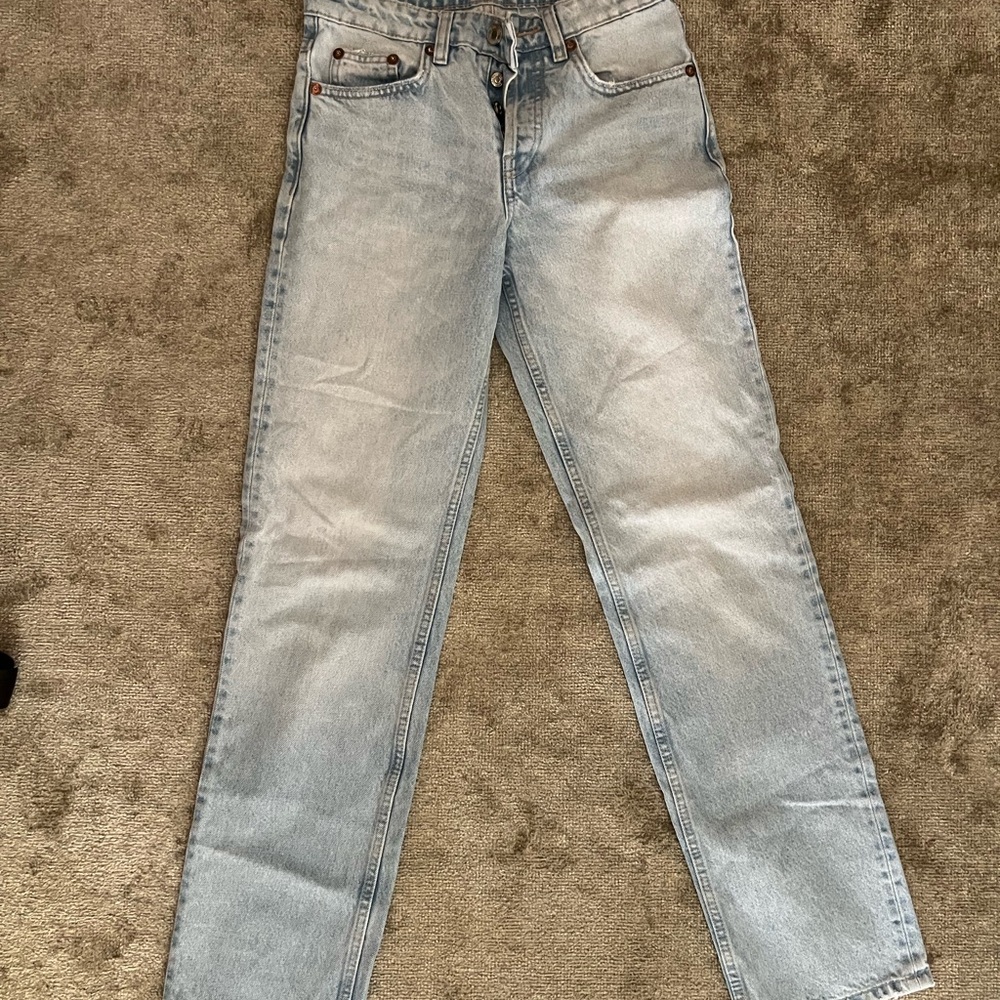 Zara Sky Blue Denim Pants